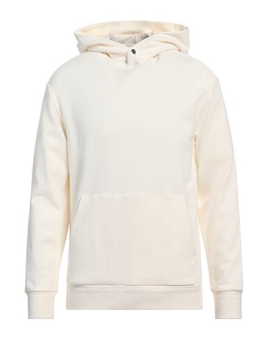 ZEGNA Hooded track jacket  Ivory 93% Cotton, 7% Cashmere