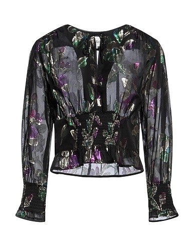 BA&SH Top Black 89% Viscose, 11% Metallic fiber, Polyester