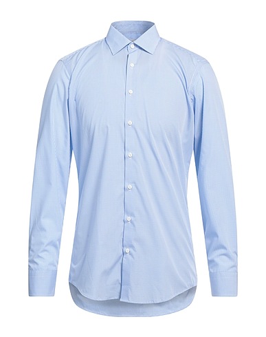 BLACKLABEL Camicia a quadri Celeste 100% Cotone organico