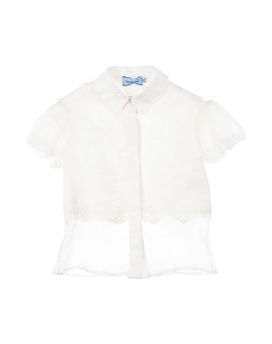 MIMISOL Solid color shirts & blouses White 100% Silk, Cotton, Lycra®