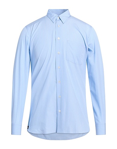 LARDINI Camicia a righe Celeste 100% Cotone