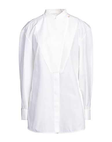 JIL SANDER Μονόχρωμα πουκάμισα και μπλούζες Λευκό 100% Βαμβάκι