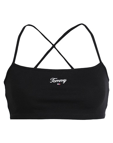 TOMMY JEANS Top Black 95% Cotton, 5% Elastane