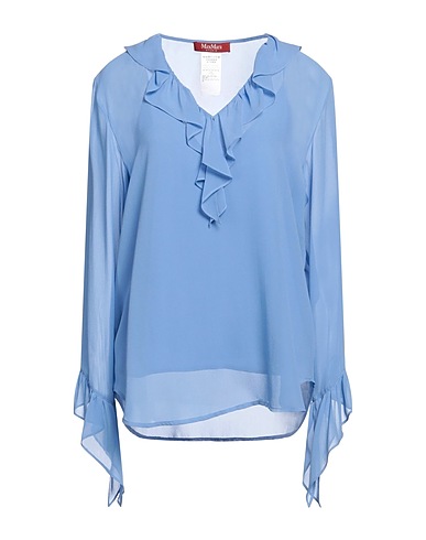 MAX MARA STUDIO Top Blu chiaro 100% Seta