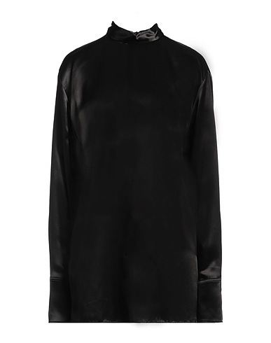 JIL SANDER Shirts & blouses with bow Black 67% Viscose, 33% Cupro