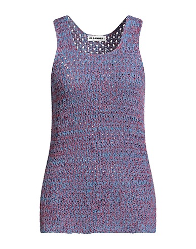 JIL SANDER Top Pastel blue 96% Cotton, 4% Polyamide