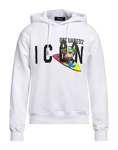DSQUARED2 Hooded sweatshirt White 100% Cotton