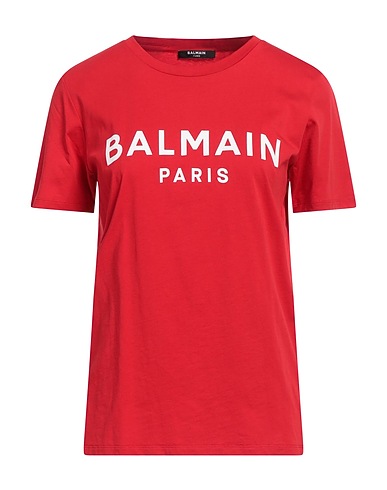 BALMAIN T-shirt Red 100% Cotton