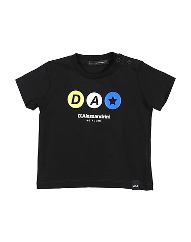 DANIELE ALESSANDRINI T-shirt Black 93% Cotton, 7% Elastane