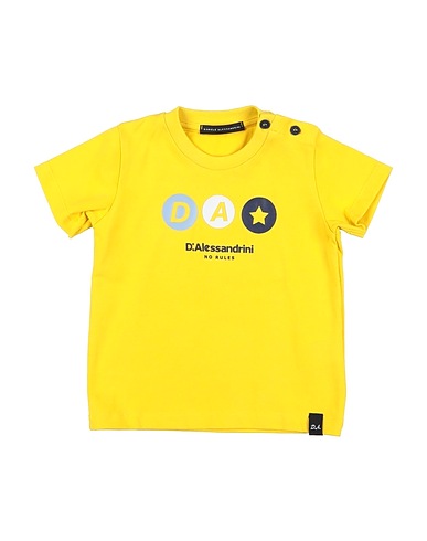 DANIELE ALESSANDRINI T-shirt Yellow 93% Cotton, 7% Elastane
