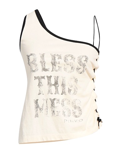 PINKO Top Avorio 100% Cotone