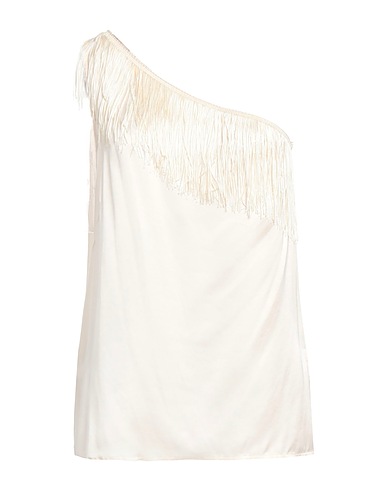 PINKO One-shoulder top Ivory 100% Viscose