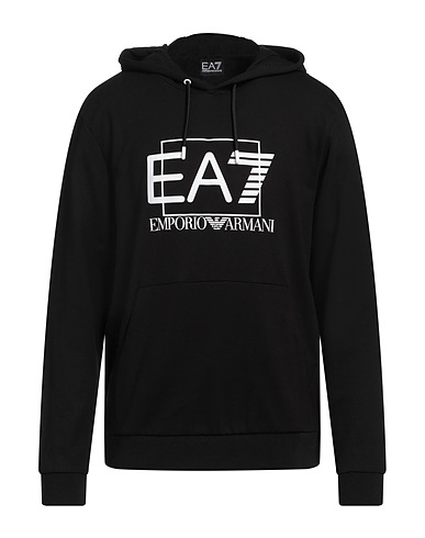EA7 Hoodie Schwarz 100% Baumwolle, Elastan