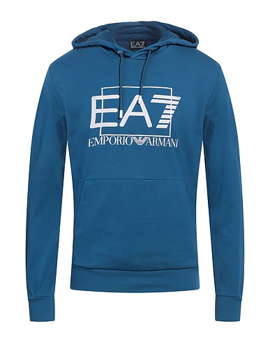 EA7 Hoodie Marineblau 100% Baumwolle, Elastan