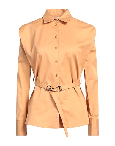 PATRIZIA PEPE Solid color shirts & blouses Sand 98% Cotton, 2% Elastane
