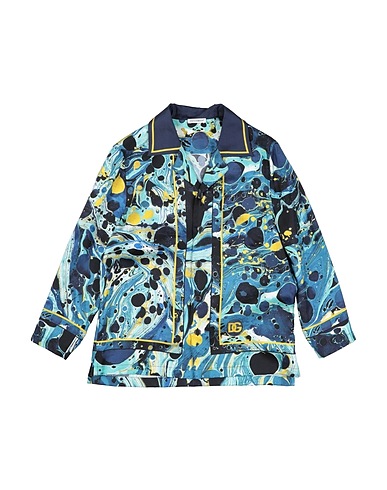 DOLCE&GABBANA Рубашка с рисунком Иссиня-чёрный 100% Шелк