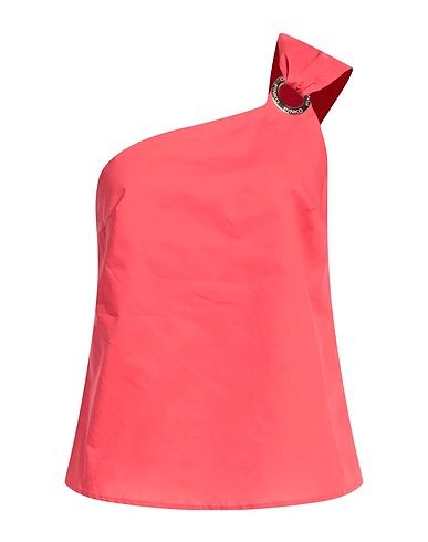 PINKO One-shoulder top Coral 100% Cotton