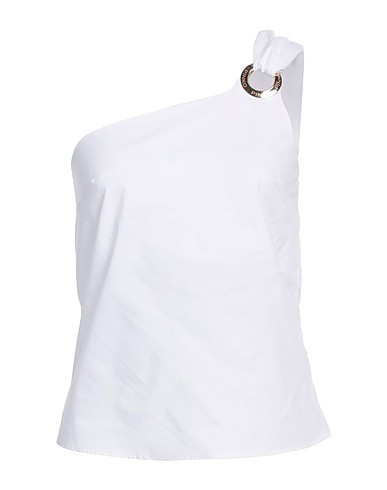 PINKO One-shoulder top White 100% Cotton