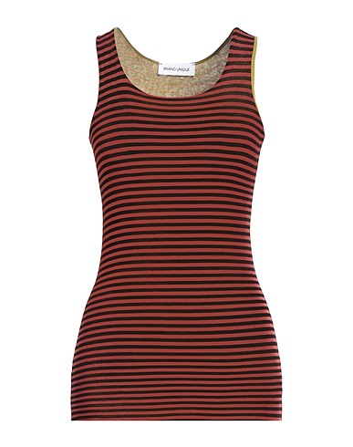 BRAND UNIQUE Tank top Rust 78% Viscose, 9% Polyamide, 8% Elastane, 5% Cashmere