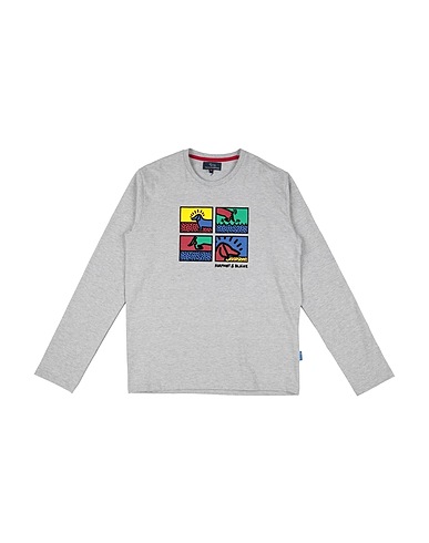 HARMONT & BLAINE T-shirt Light grey 92% Cotton, 8% Polyester