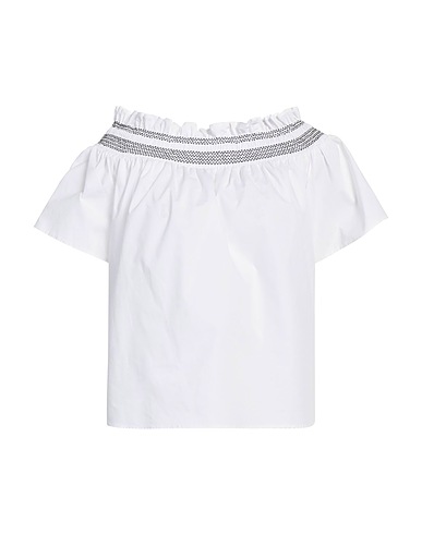 PINKO トップス オープンショルダー ホワイト コットン 100%