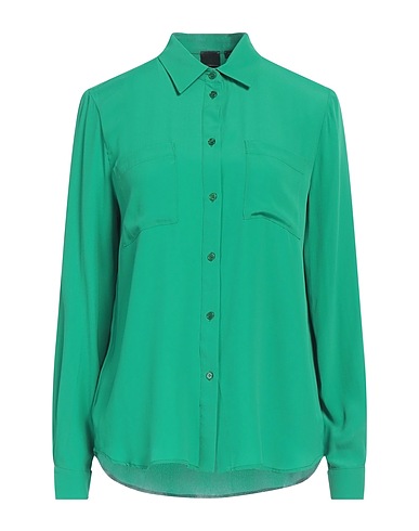 PINKO Solid colour shirts & blouses Green 70% Acetate, 30% Silk