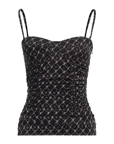 PINKO Top Black 88% Polyester, 12% Elastane