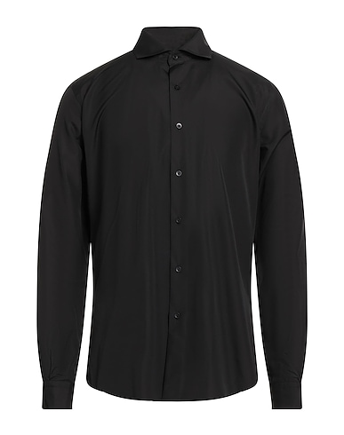 LIU •JO MAN Camicia tinta unita Nero 100% Cotone