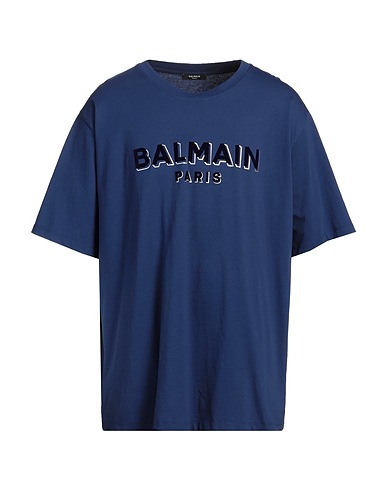 BALMAIN T-shirt Navy blue 100% Cotton
