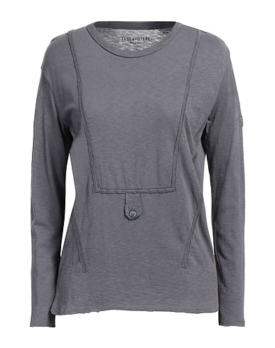 ZADIG&VOLTAIRE Basic T-Shirt Grey 60% Cotton, 40% Modal