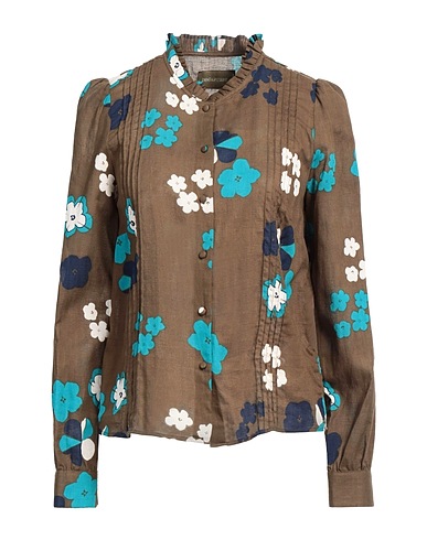 ZADIG&VOLTAIRE Floral shirts & blouses Military green 100% Cotton