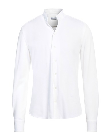 SONRISA Solid color shirt White 97% Cotton, 3% Elastane
