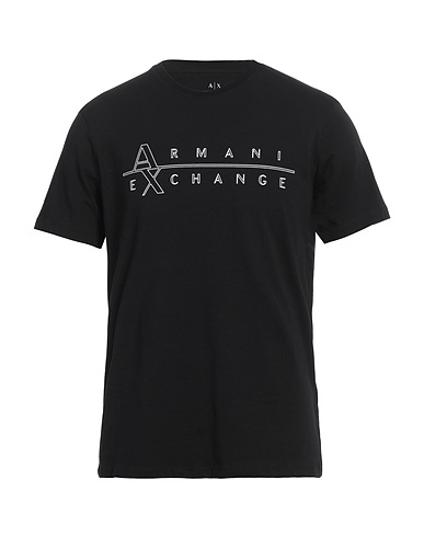 ARMANI EXCHANGE T-shirt Black 95% Cotton, 5% Elastane