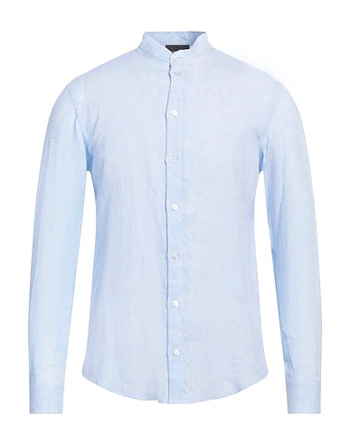 EMPORIO ARMANI Linen shirt Sky blue 100% Linen