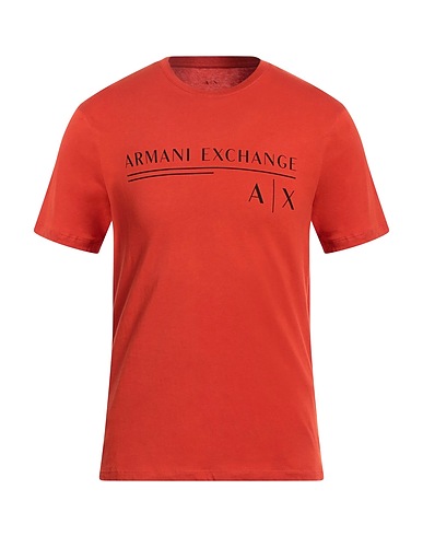 ARMANI EXCHANGE T-shirt Rust 100% Cotton