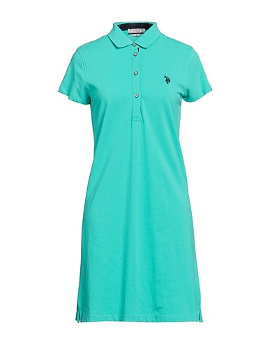 U.S.POLO ASSN. Short dress Light green 100% Cotton
