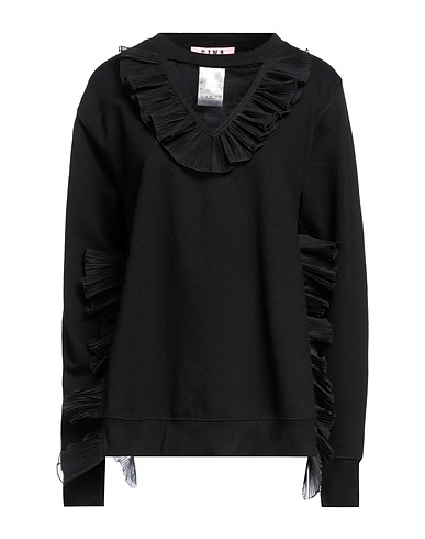 GINA GORGEOUS Sweatshirt Black 80% Cotton, 20% Polyester, Polyamide