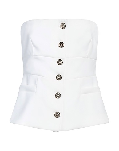 PINKO Bustier White 98% Polyester, 2% Elastane
