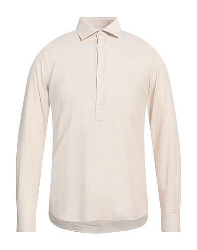 STILOSOPHY Solid colour shirt Beige 100% Cotton