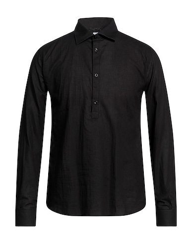 STILOSOPHY Solid color shirt Black 100% Cotton