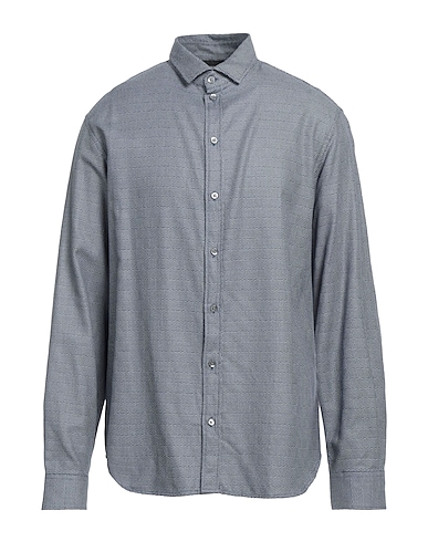 EMPORIO ARMANI Patterned shirt Midnight blue 100% Cotton