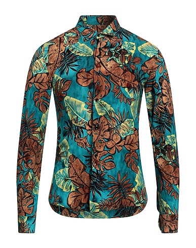 STILOSOPHY Patterned shirt Deep teal 100% Viscose