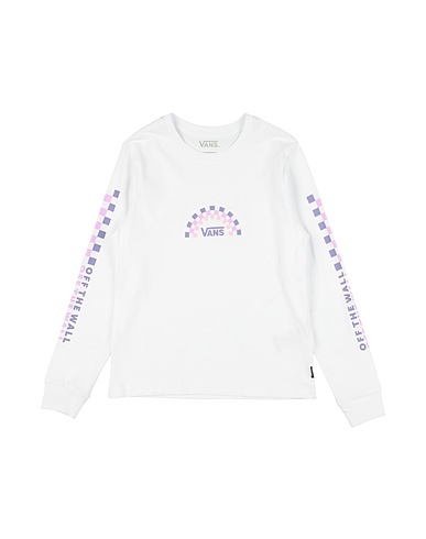 VANS T-shirt TRIPLE RAINBOW LS BFF
 White 100% Cotton