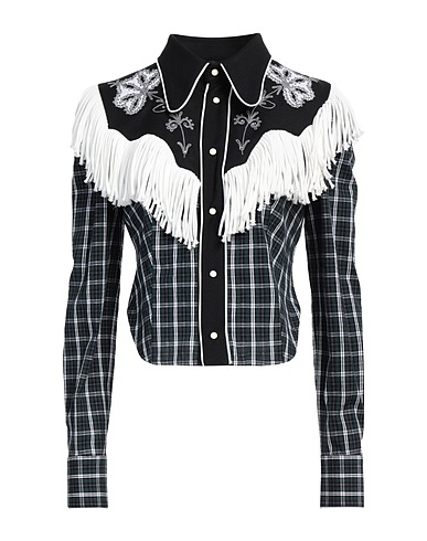 DSQUARED2 Checked shirt Green 98% Cotton, 2% Elastane, Polyester, Glass