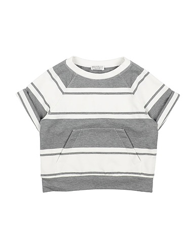 BRUNELLO CUCINELLI Sweatshirt Grey 100% Cotton, Brass