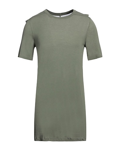 RICK OWENS Basic T-Shirt Military green 88% Viscose, 12% Silk