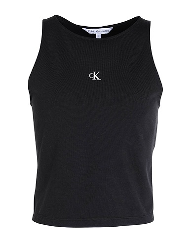 CALVIN KLEIN JEANS Top Black 66% Viscose, 30% Polyamide, 4% Elastane