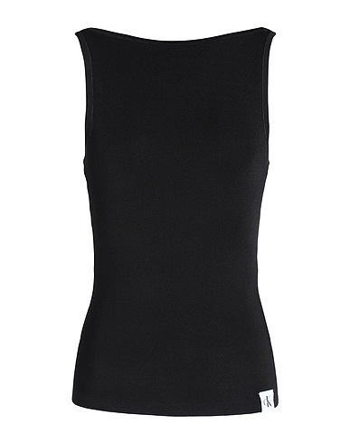 CALVIN KLEIN JEANS Top Negro 74% Viscosa, 22% Poliamida, 4% Elastán