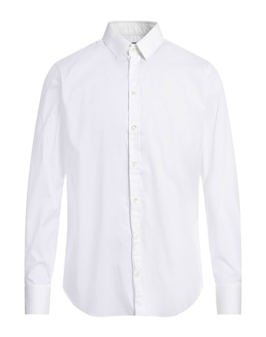 ALESSANDRO GHERARDI Solid colour shirt Beige 76% Cotton, 21% Polyamide, 3% Elastane