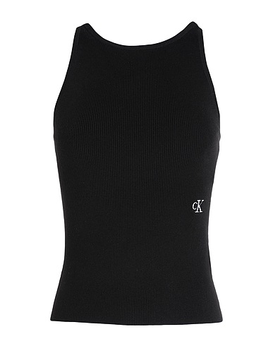 CALVIN KLEIN JEANS Top Black 77% Tencel™ Lyocell, 21% Polyamide, 2% Elastane